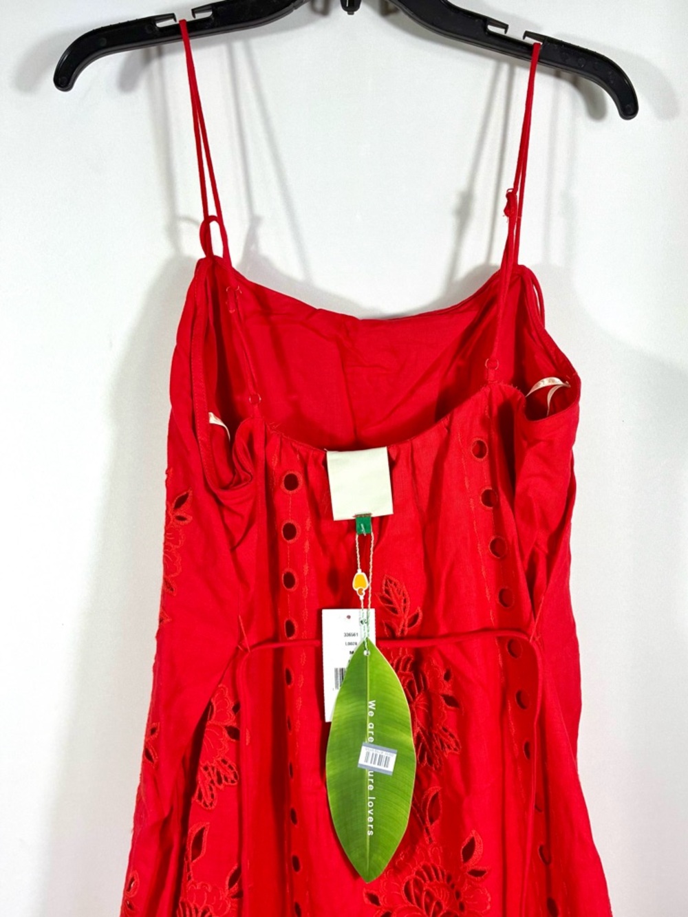 Farm Red Flowers Rio Richelieu Embroidered Sleeveless Maxi Dress Medium Small - Picture 11 of 16